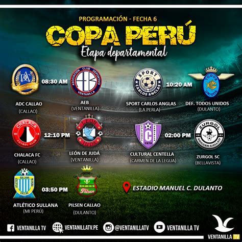 Programa De La Fecha Etapa Departamental Copa Per Ventanilla Tv