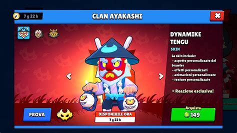 New Skin Dinamike Tengu Brawlstars Ita Foryou YouTube