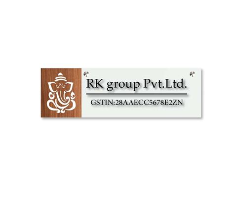 Studpeek Gst Name Plate Company Name Plate With Gst Personalized