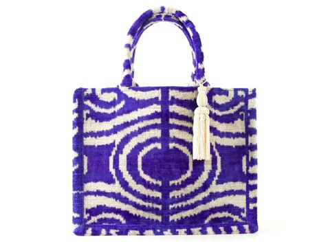 Silk Velvet Ikat Handbag 100 Hand Woven Handmade Samarkand Etsy 日本