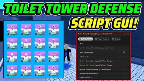 Toilet Tower Defense Script GUI Hack DUPE INF COINS AUTOFARM AND