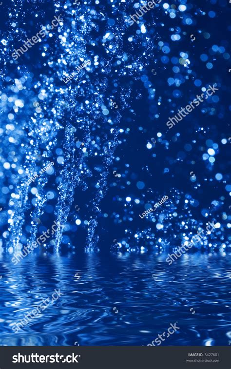 The Abstract Blue Water Splash Background Stock Photo 3427601 ...