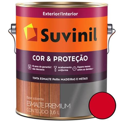 Tinta Esmalte Sint Tico Cor E Prote O Brilhante Para Madeira E Metal