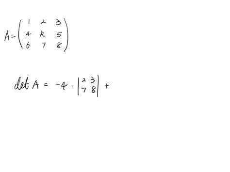 SOLVED Use The Determinant To Find Out For Which Values Of The Constant