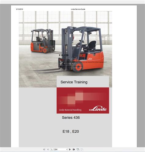 Linde Forklift Service Manual 2019 DVD