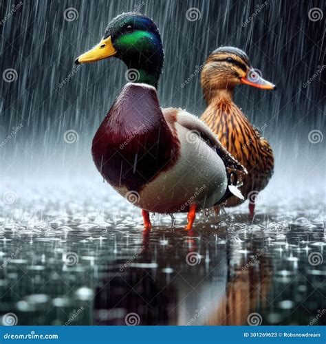 Like Water Off A Ducks Back Stock Illustration Illustration Of