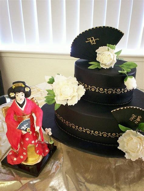 Asian Themed Cake And Gumpaste Geisha Decorated Cake By Cakesdecor