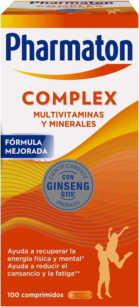 Pharmaton Complex Multivitamínico Con Ginseng 100 Comprimidos Compactos Energía Física Y