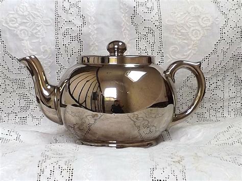 Vintage Silver Luster English Teapot By Sadler English Teapots Tea