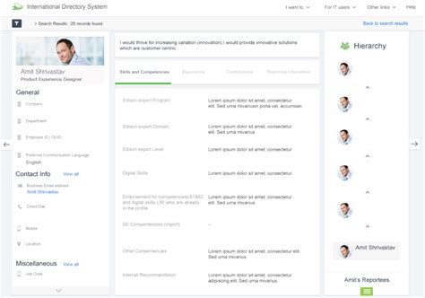 forms   efficiently show lots  profile data   glance