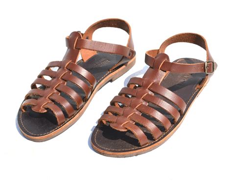 Greek Handmade Roman Leather Sandals For Men New Style Etsy