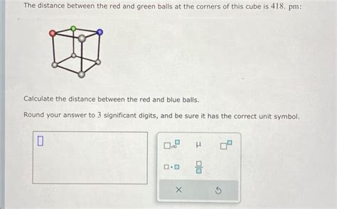 Solved The Distance Between The Red And Green Balls At The Chegg