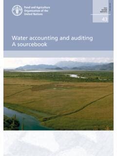 Water Accounting And Auditing Guidelines A Sourcebook Water