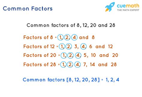 Common Factors Definition Gcf Examples