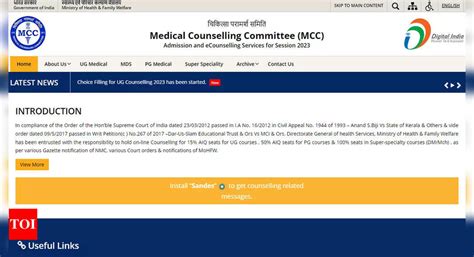 Neet Ug 2023 Mcc Launches Second Round Counselling Choice Filling