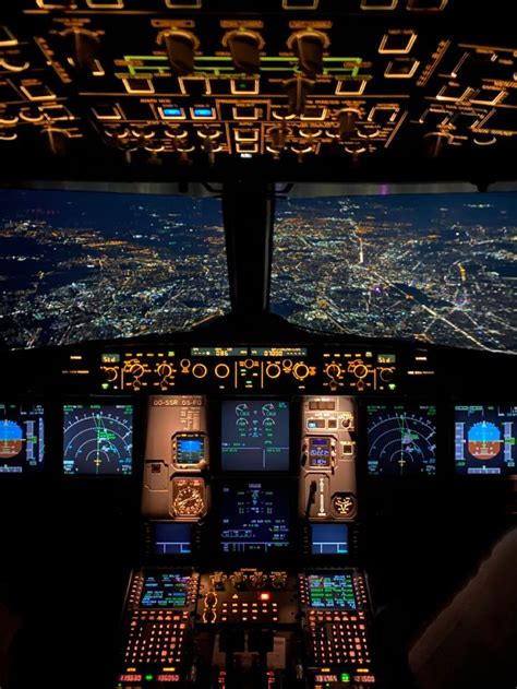 Cockpit view at night | Airplane wallpaper, Aviation world, Airplane ...