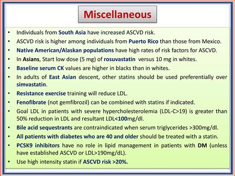 Cholesterol Management Guidelines Ppt