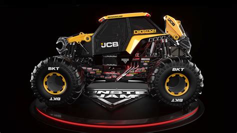 Jcb Digatron Monster Jam Truck Is A Jcb Backhoe Inspired Monster Truck