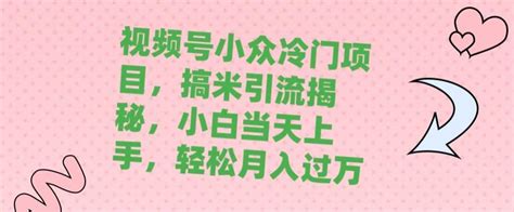 视频号象棋引流揭秘，小白轻松月入过万的小众冷门项目 阿雄网创