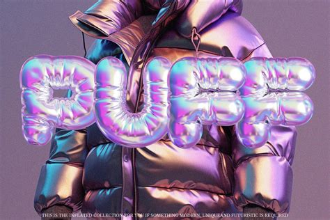 D Inflated Type Letters Numbers On Behance