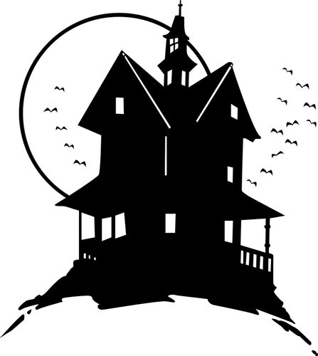 Black scary house | Public domain vectors