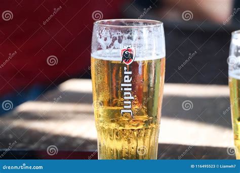 Glass of Jupiler Beer Belgium Belgian Editorial Stock Photo - Image of ...