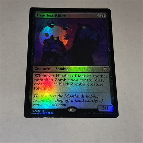 1x Mtg Headless Rider Foil Innistrad Crimson Vow Mint Ebay