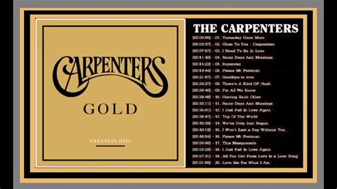 Carpenters Greatest Hits Collection Full Album The Carpenter Songs