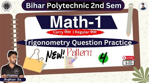 Bihar Polytechnic Nd Semester Math Trigonometry Question Practice