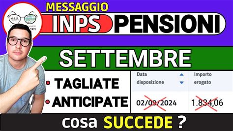 Pensioni Settembre Messaggio Inps E Cedolino Gi Arrivato Bonus