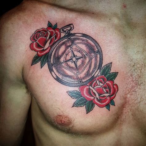 75 Rose And Compass Tattoo Designs Meanings Choose Yours 2019