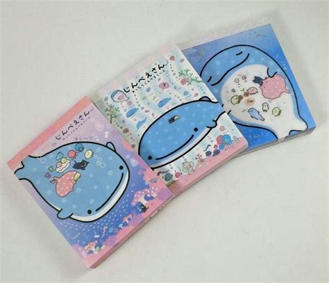 San X JINBESAN Whale Sea Life Aquatic Mini Memo Pad LOT Stationery