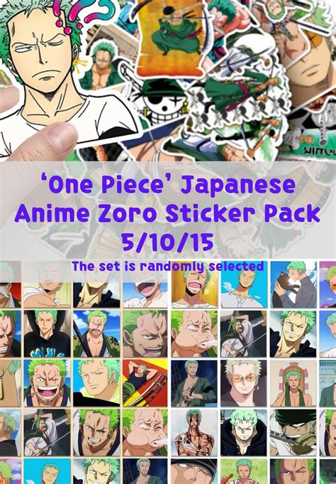 One Piece Zoro Sticker Pack Random Die Cut Sticker Japanese Anime