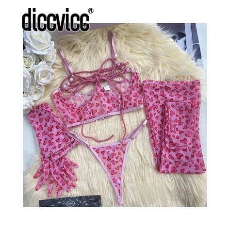 Sexy String Lingerie Open Bra Panty Set For Women Uncensored Naked