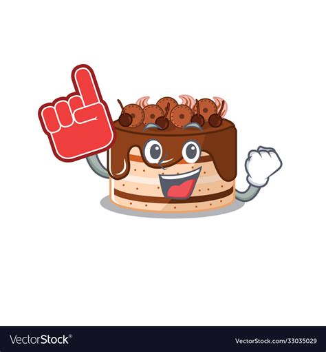 A picture chocolate cake mascot cartoon design Vector Image