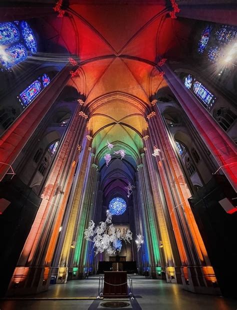 Cathedral Of St John The Divine Lights Up Columns For Pride Month The Brasilians