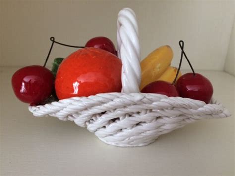 Vintage Italian Glass Fruit Basket By Adecoratorsattic On Etsy