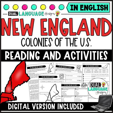 New England Colonies Reading Passage - Dual Language Designs
