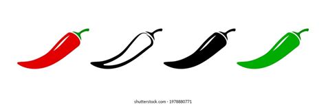 Chili Pepper Icons Spicy Red Hot Stock Vector Royalty Free 2437091081 Shutterstock