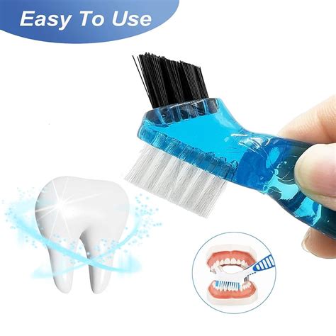 Denture Cleaning Brush Set Mini Piece Set With Multi Layered