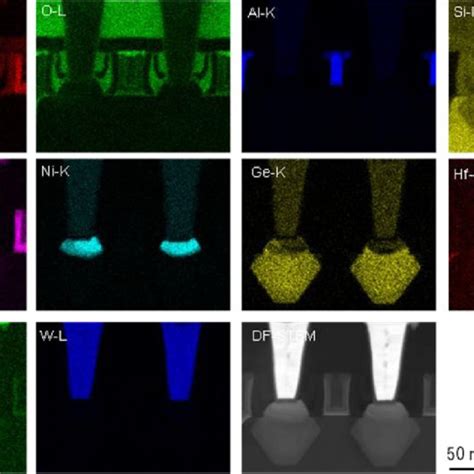 EDX Elemental Maps And HAADF STEM Image Of A Si Device Specimen Are