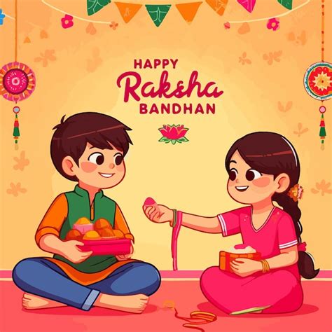 Festival Indiano De Irm Os E Irm S Feliz Conceito De Raksha Bandhan