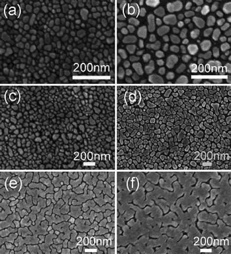 Af Sem Images Of Ag Island Films With Different Sputtering Time