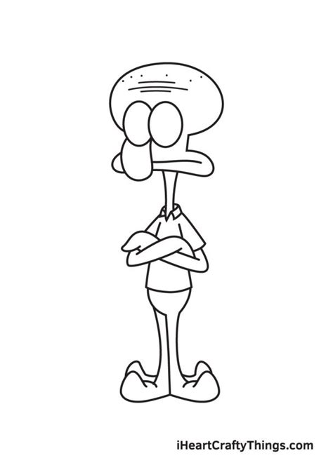 Squidward Drawing - How To Draw Squidward Step By Step