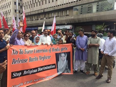 Sindh Pakistani Hindus Protest Against Abduction Forced Religious