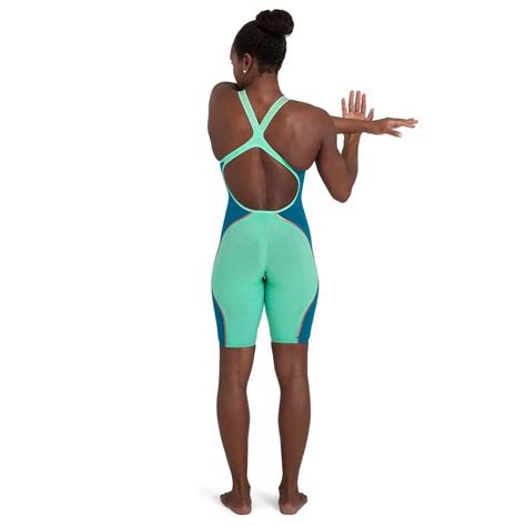 Speedo Fastskin Lzr Pure Intent Open Back Kneeskin Green Swiminn