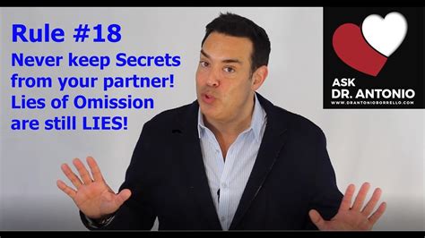 Rule 18 Dont Keep Secrets In Your Relationship Lies Are Still Lies