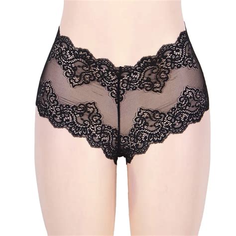 Solid Sexy Lingerie Sexy Underwear Women Lace Transparent Panties Women