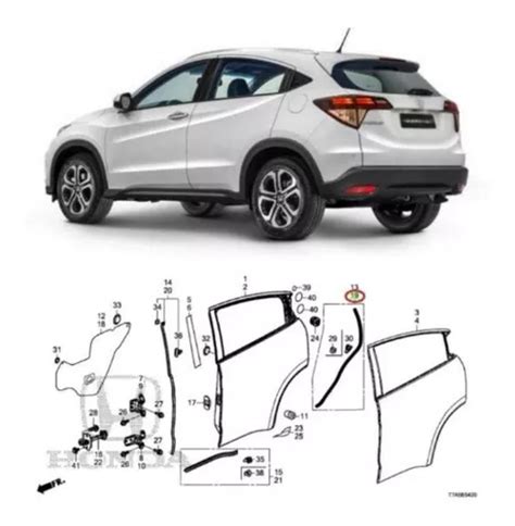 Borracha Guarni O Porta Traseira Esquerda Honda Hrv Frete Gr Tis