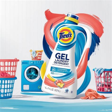 Gel Or Liquid Laundry Detergent Advertising Illustration Premium AI